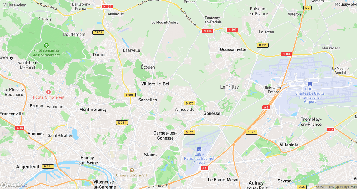 Localisation de la voiture à Villiers-le-Bel
