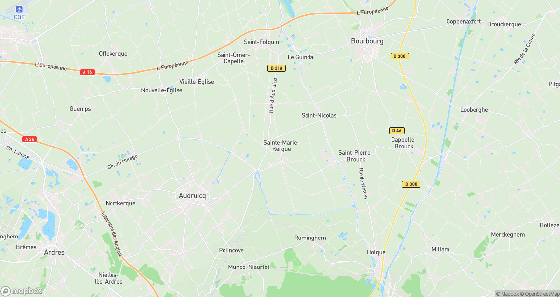 Localisation de la voiture à Sainte-Marie-Kerque