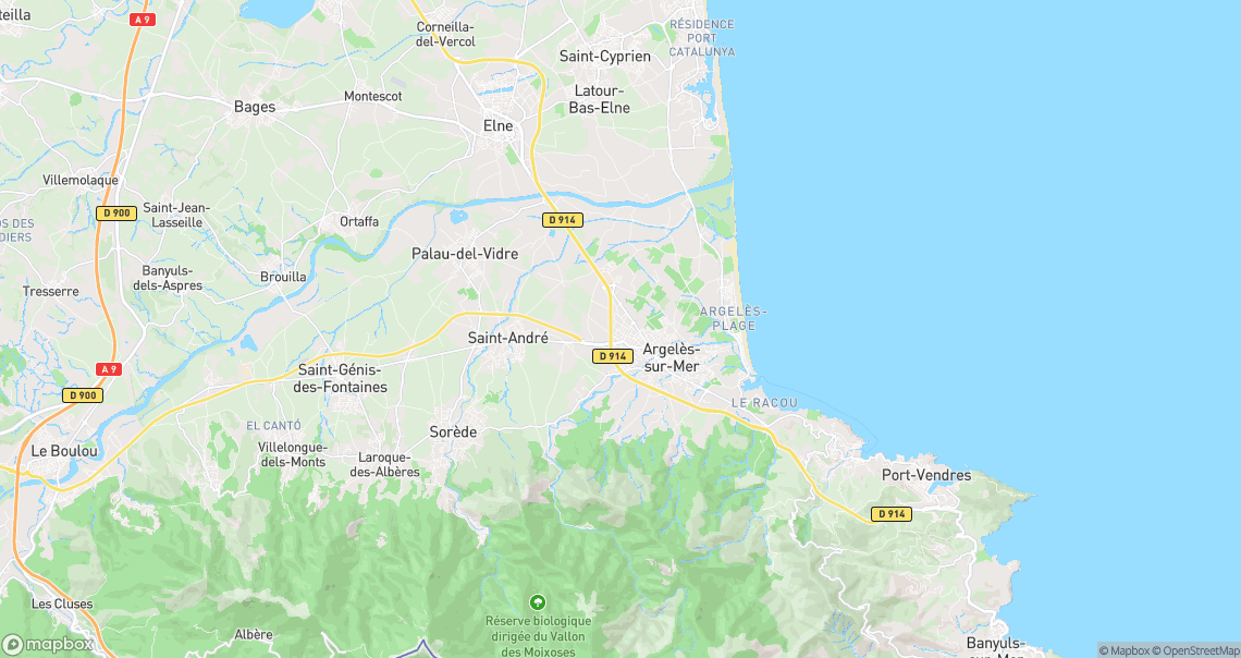 Localisation de la voiture à Argelès-sur-Mer