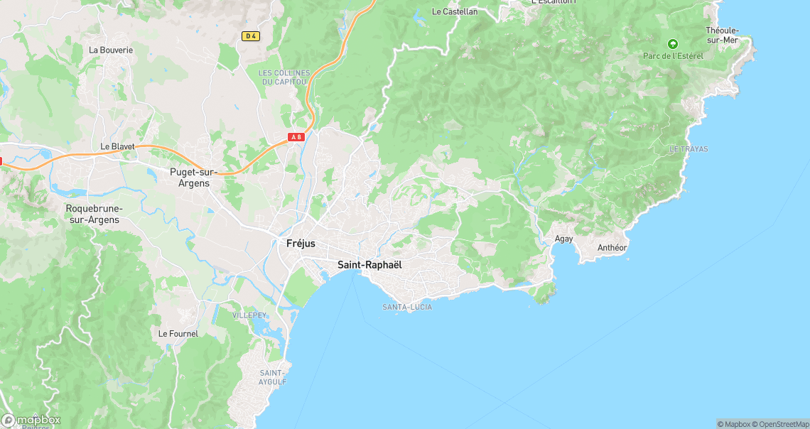 Localisation de la voiture à Saint-Raphaël
