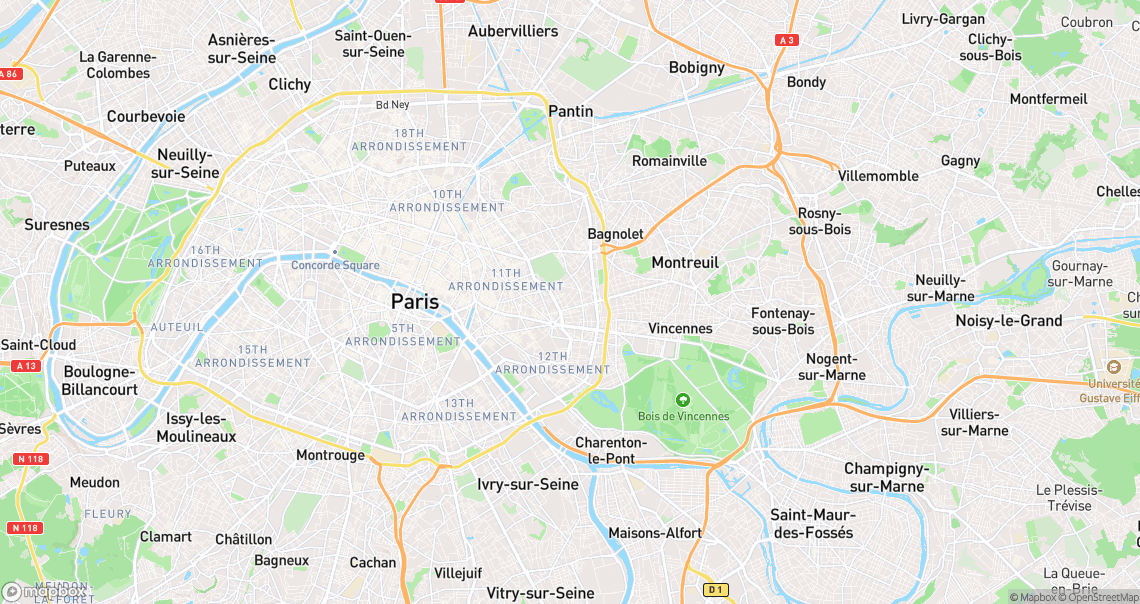 Localisation de la voiture à Paris
