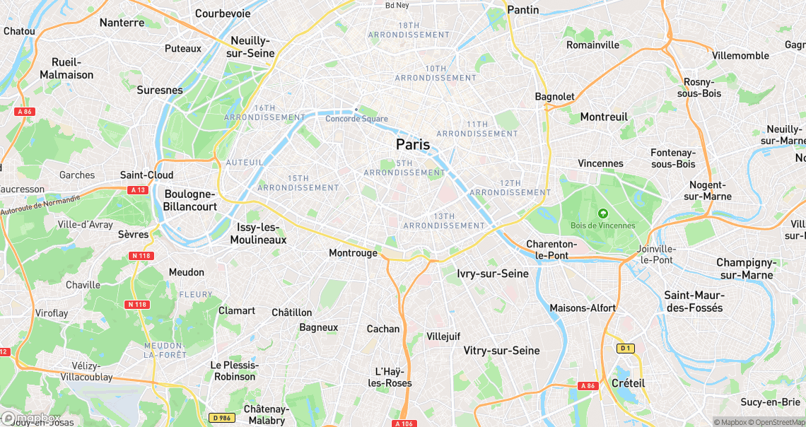 Localisation de la voiture à Paris