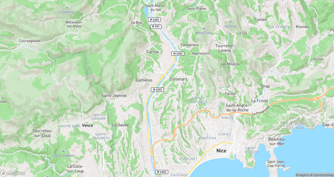 Localisation de la voiture à Nice