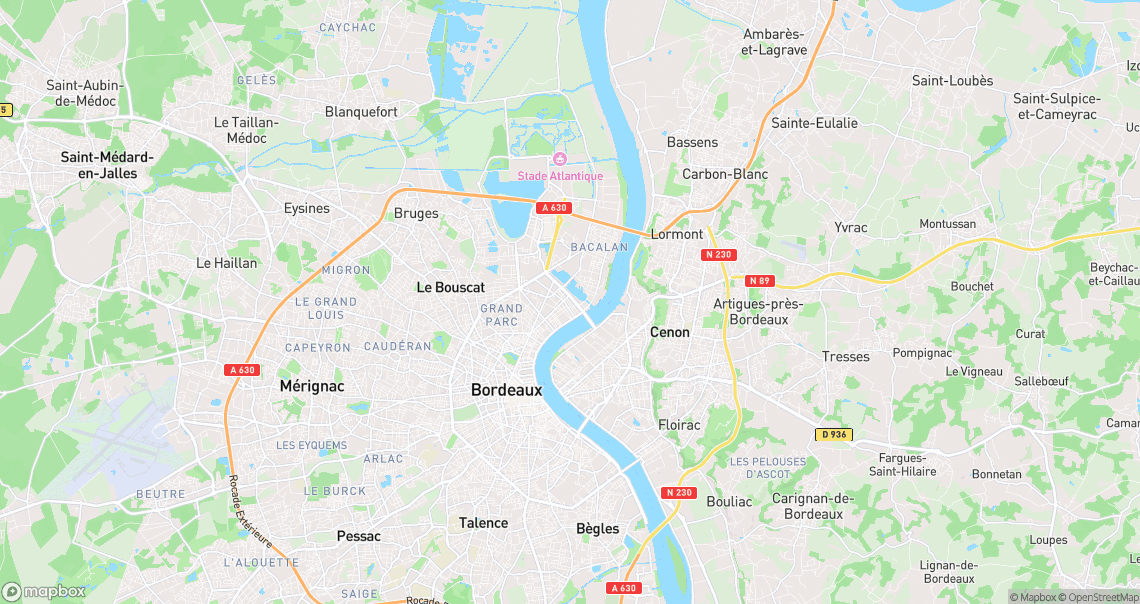Localisation de la voiture à Bordeaux