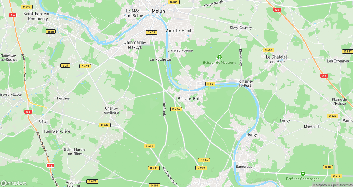 Localisation de la voiture à Bois-le-Roi