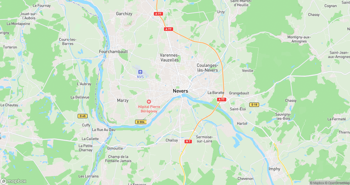 Localisation de la voiture à Nevers