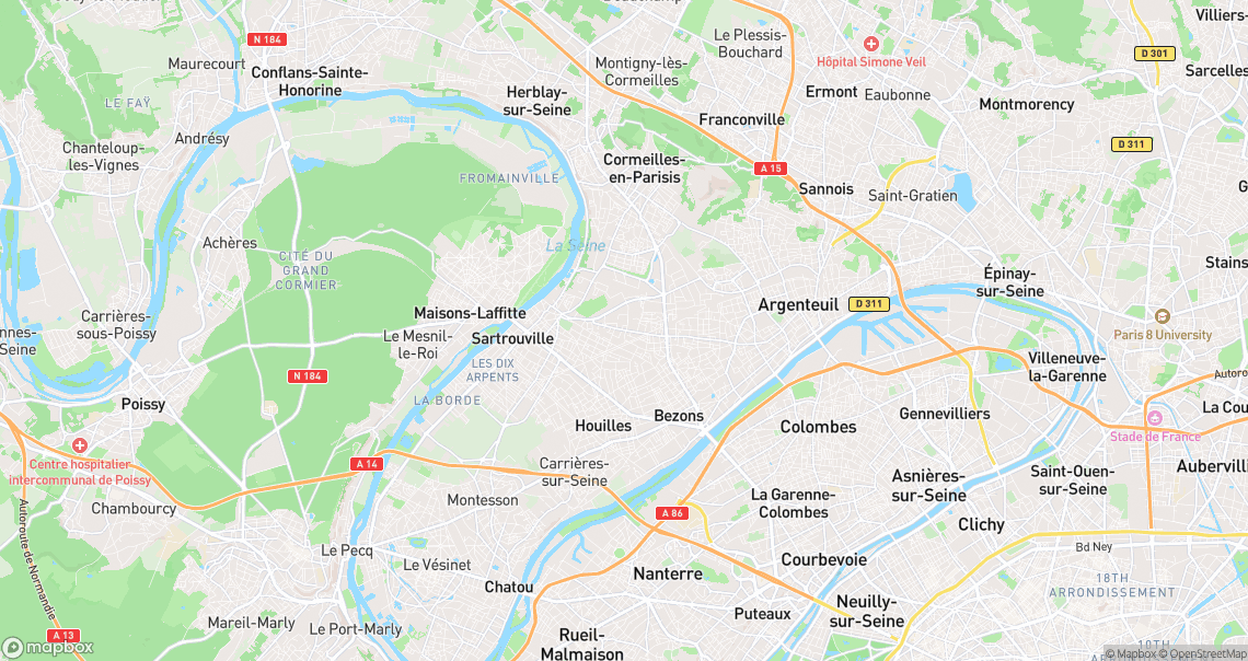 Localisation de la voiture à Sartrouville