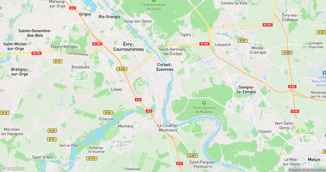 Localisation de la voiture à Corbeil-Essonnes