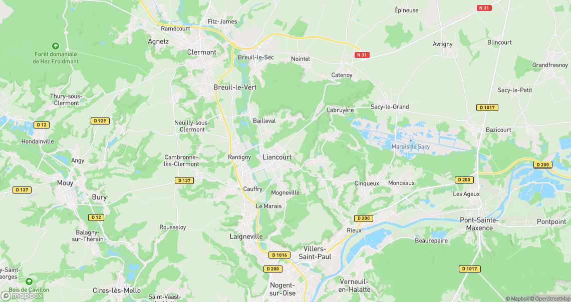 Localisation de la voiture à Liancourt