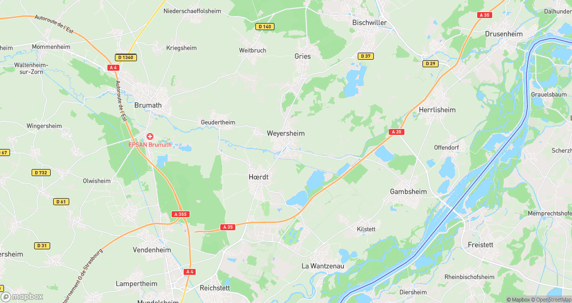 Localisation de la voiture à Weyersheim