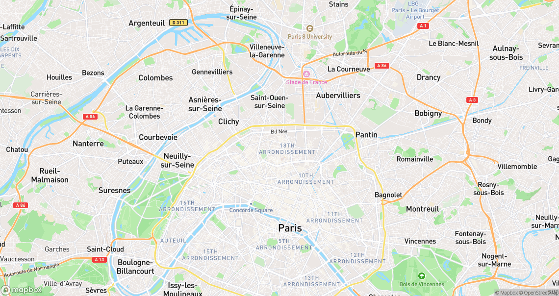 Localisation de la voiture à Paris