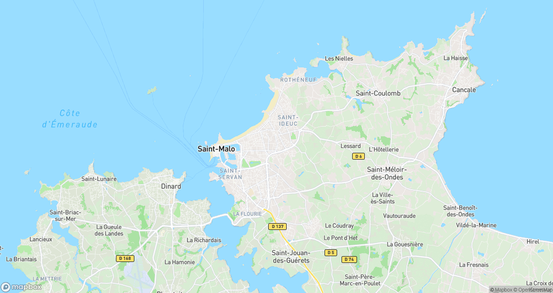 Localisation de la voiture à Saint-Malo