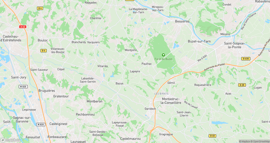 Localisation de la voiture à Paulhac