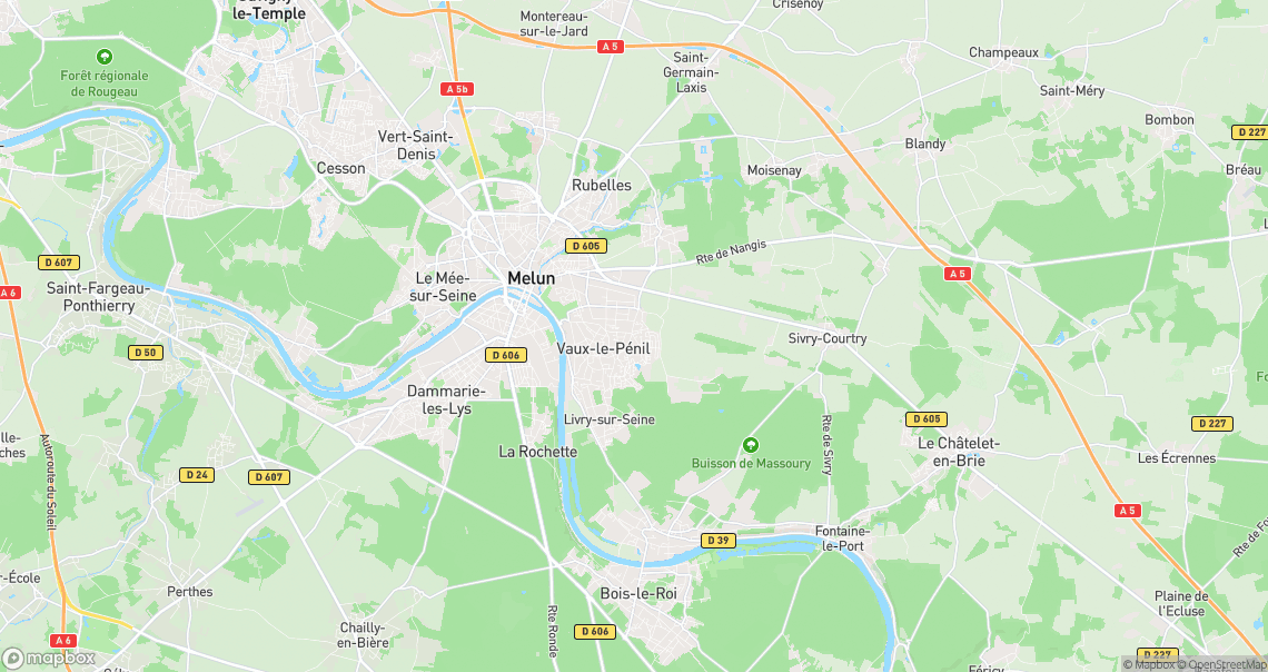 Localisation de la voiture à Vaux-le-Pénil