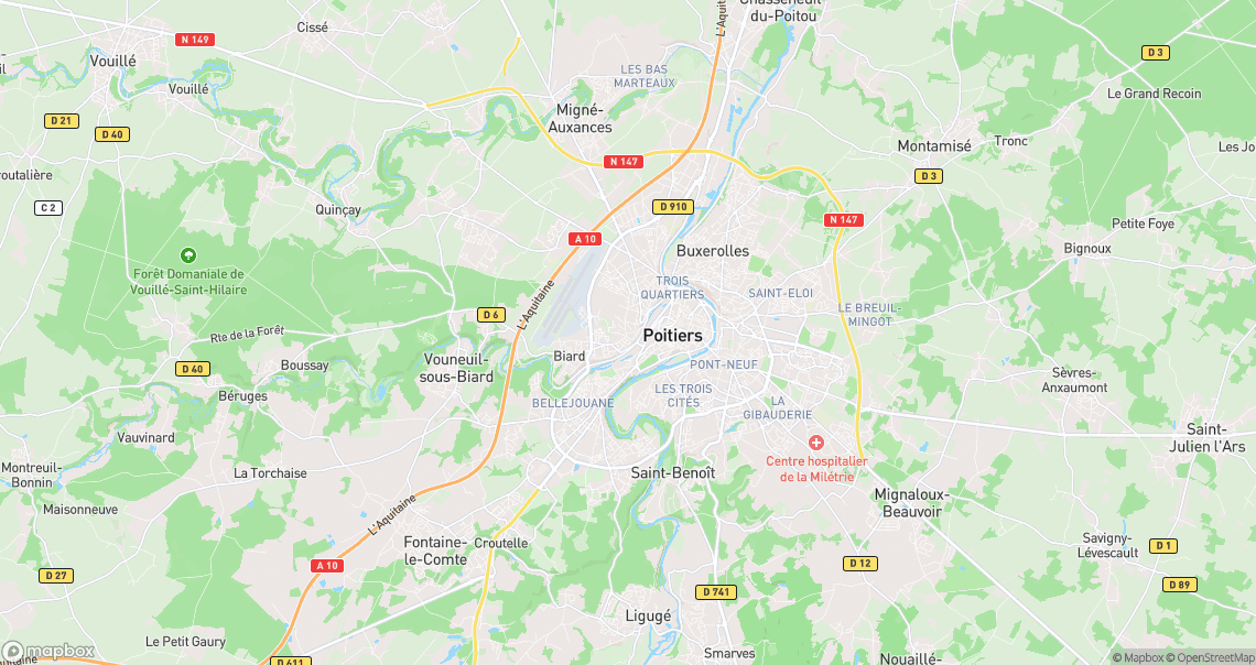 Localisation de la voiture à Poitiers