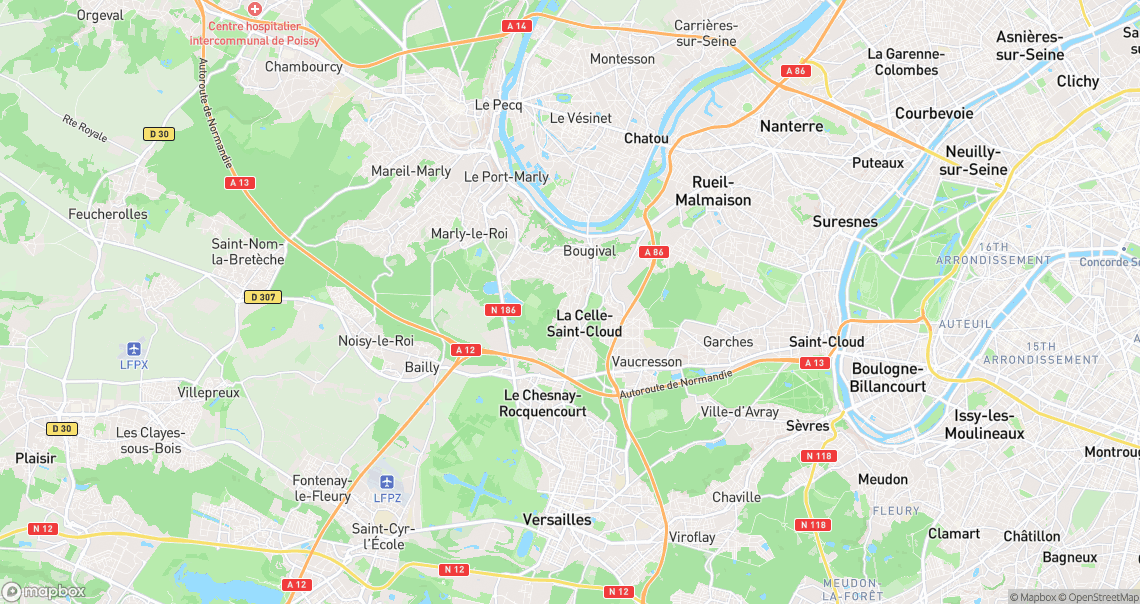 Localisation de la voiture à La Celle-Saint-Cloud