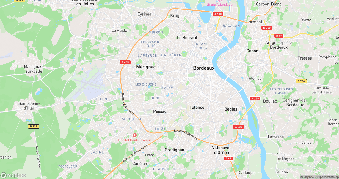 Localisation de la voiture à Mérignac