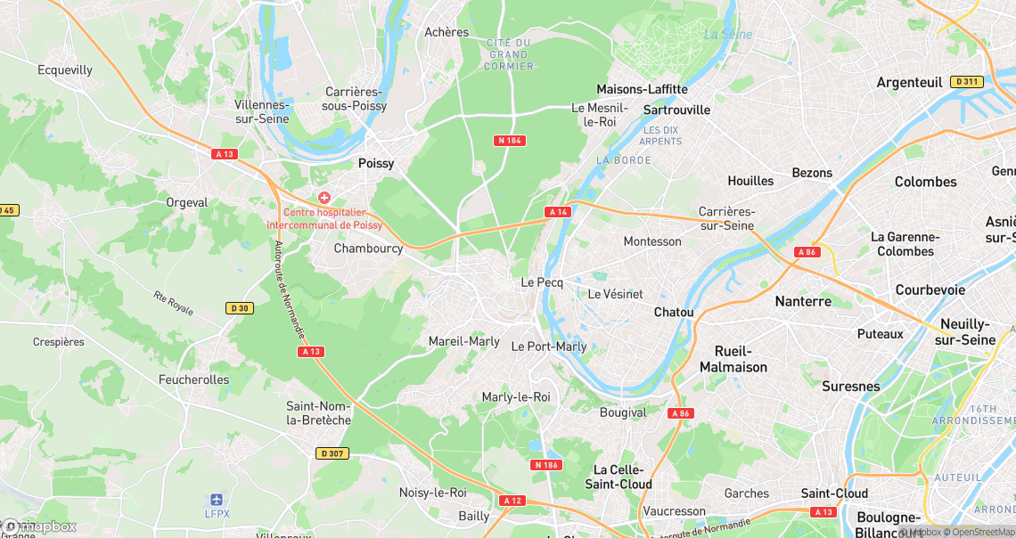 Localisation de la voiture à Saint-Germain-en-Laye