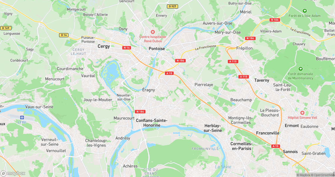 Localisation de la voiture à Éragny