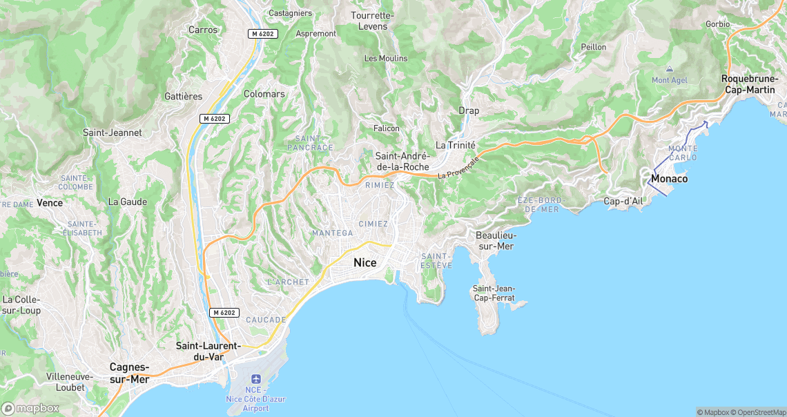 Localisation de la voiture à Nice