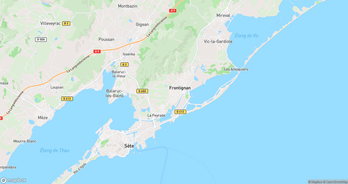 Localisation de la voiture à Frontignan