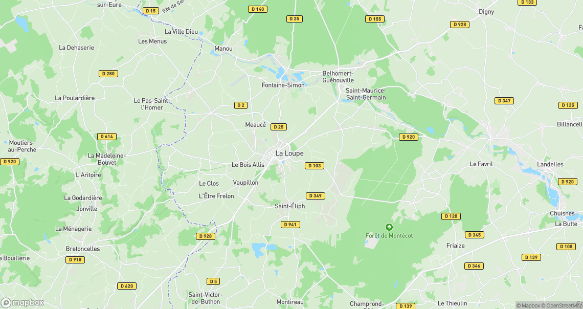Localisation de la voiture à La Loupe