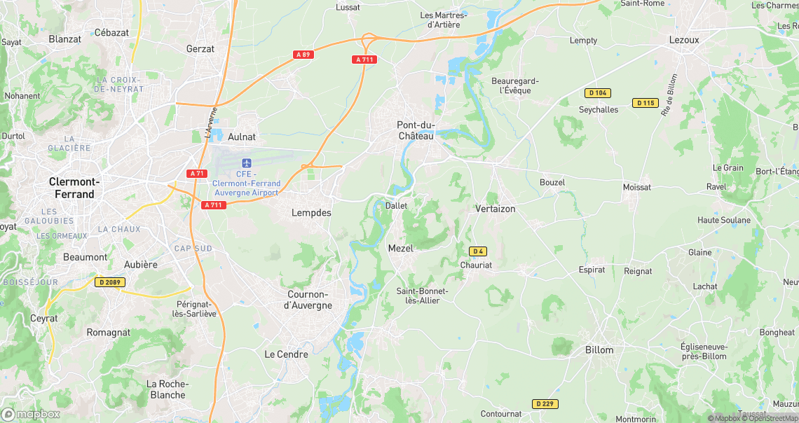 Localisation de la voiture à Mur-sur-Allier