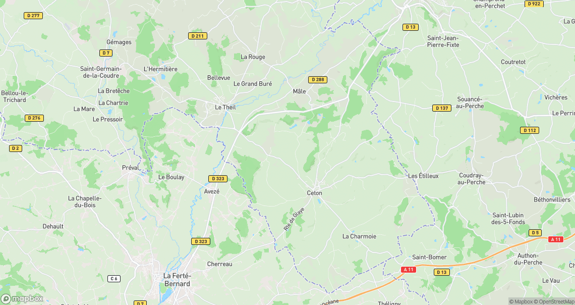 Localisation de la voiture à Ceton