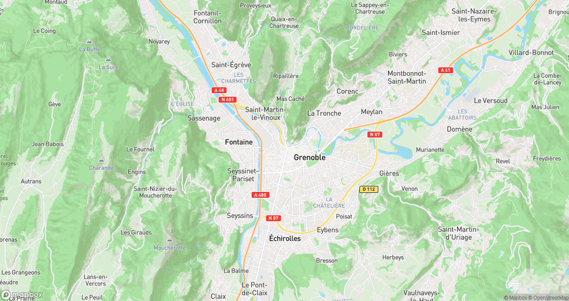 Localisation de la voiture à Grenoble