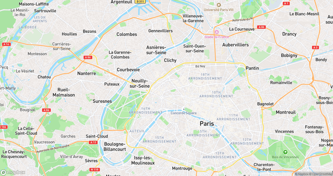 Localisation de la voiture à Paris
