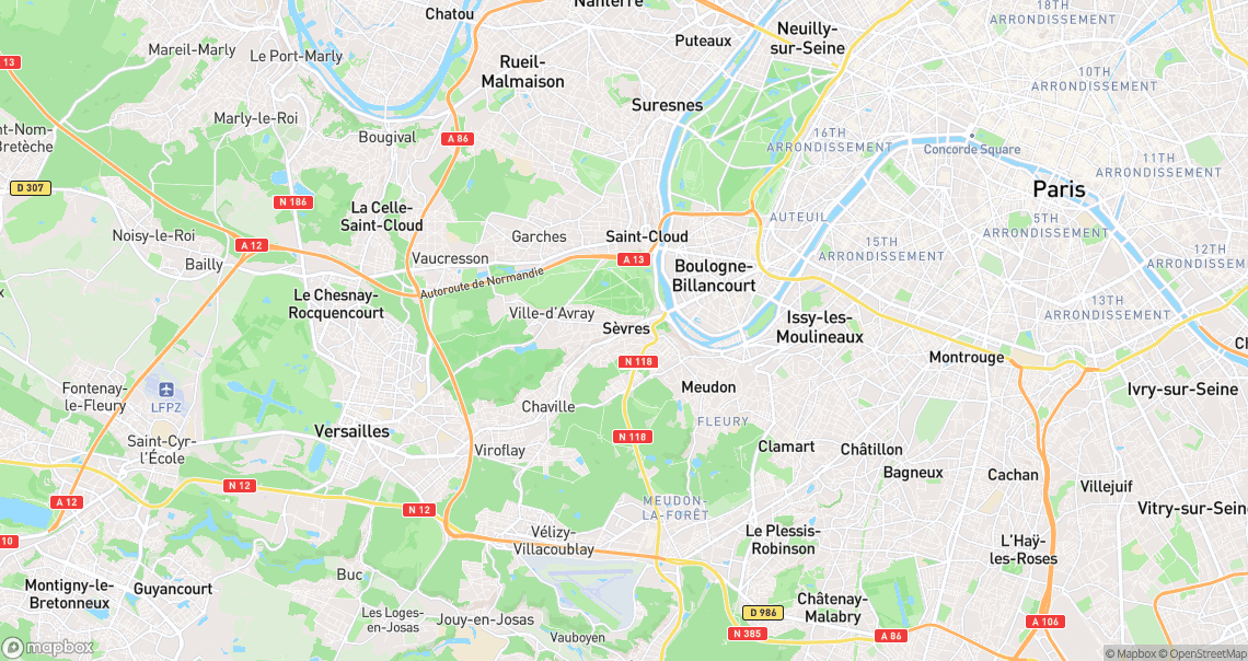 Localisation de la voiture à Sèvres