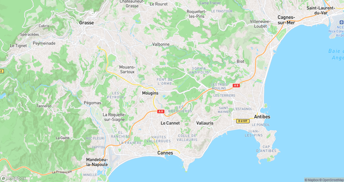 Localisation de la voiture à Mougins