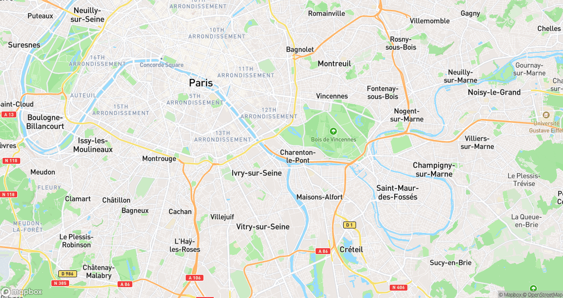 Localisation de la voiture à Charenton-le-Pont