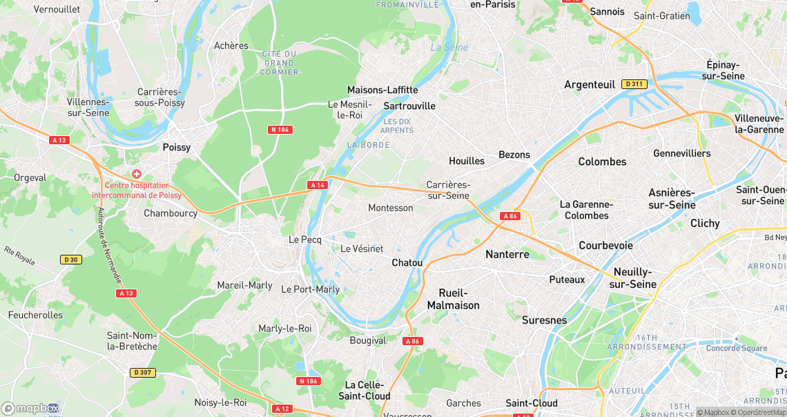 Localisation de la voiture à Montesson
