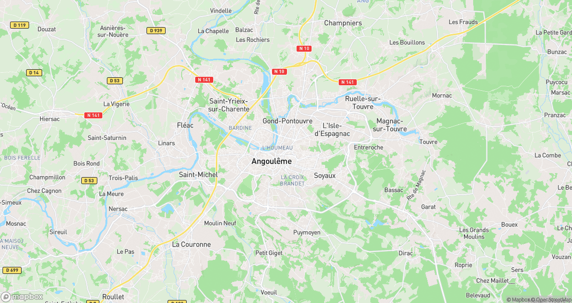 Localisation de la voiture à Angoulême