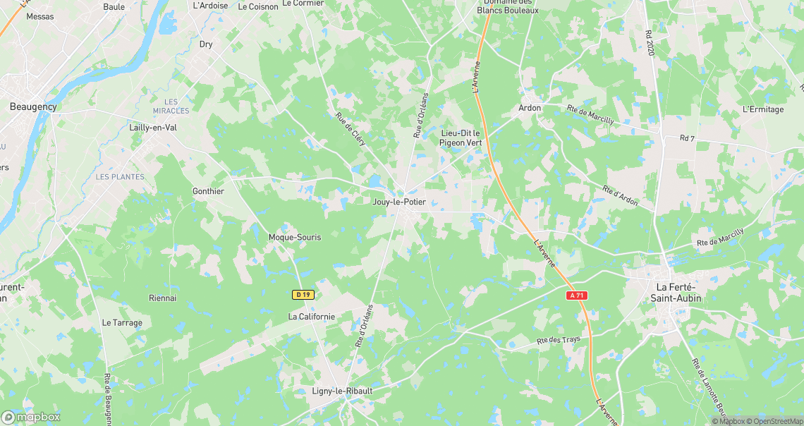 Localisation de la voiture à Jouy-le-Potier