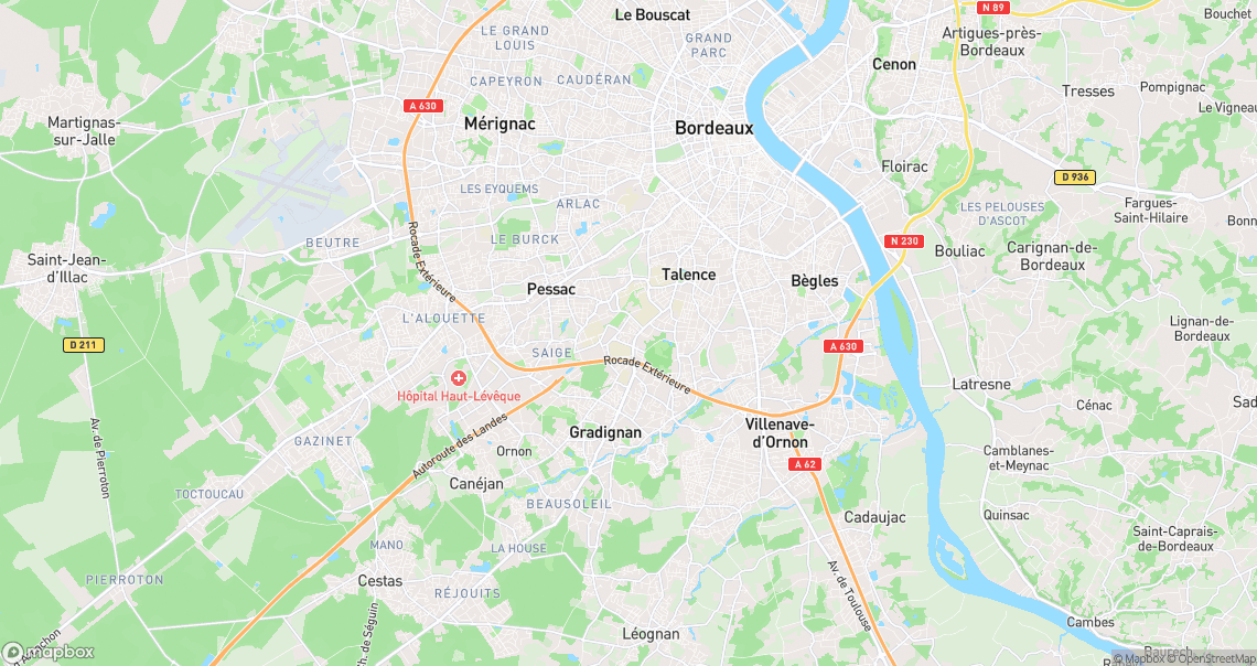 Localisation de la voiture à Pessac