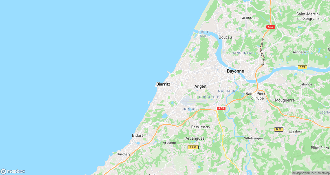 Localisation de la voiture à Biarritz