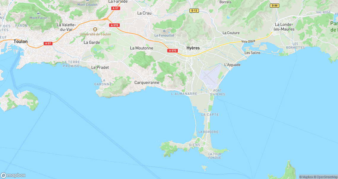 Localisation de la voiture à Carqueiranne