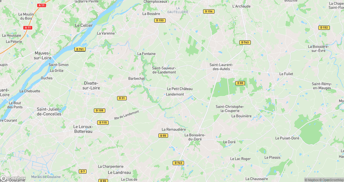 Localisation de la voiture à Orée d'Anjou
