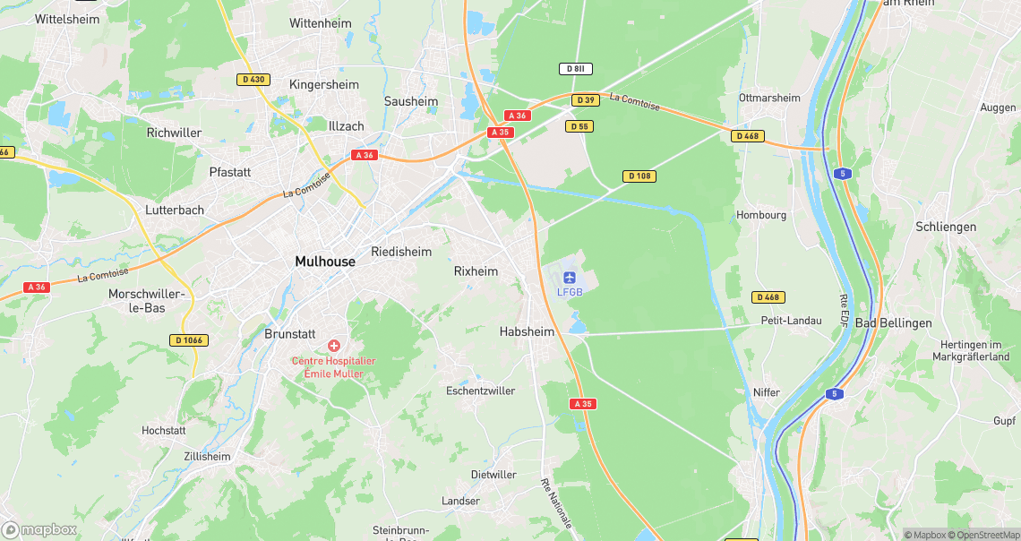 Localisation de la voiture à Rixheim
