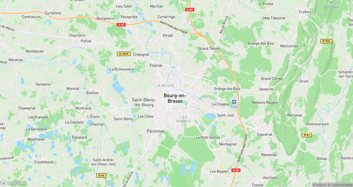 Localisation de la voiture à Bourg-en-Bresse