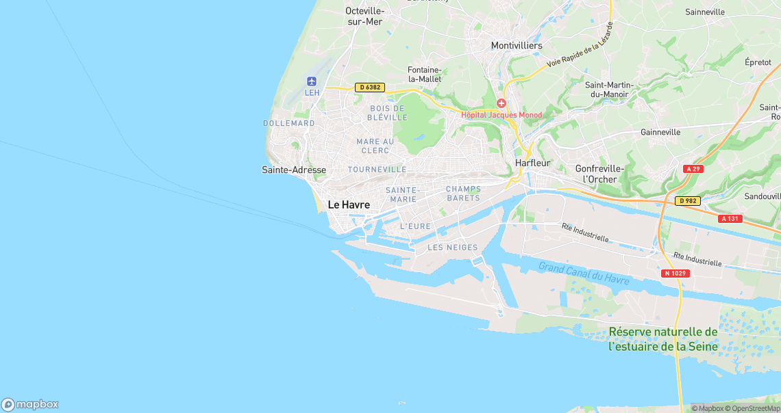 Localisation de la voiture à Le Havre