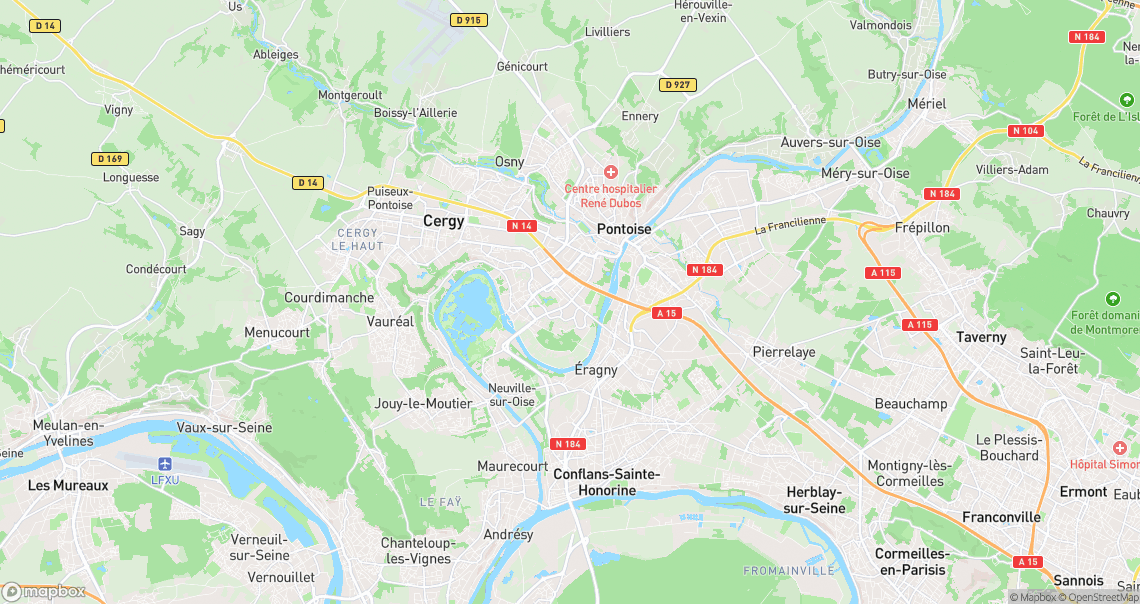 Localisation de la voiture à Cergy