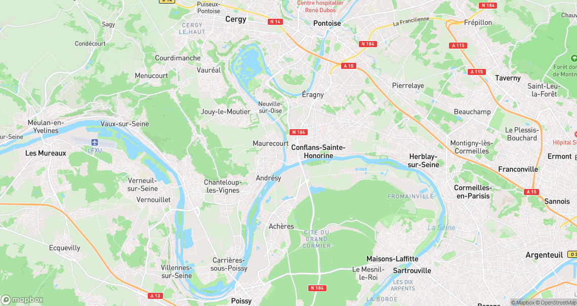 Localisation de la voiture à Conflans-Sainte-Honorine
