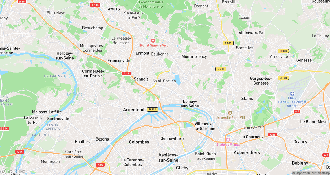 Localisation de la voiture à Saint-Gratien
