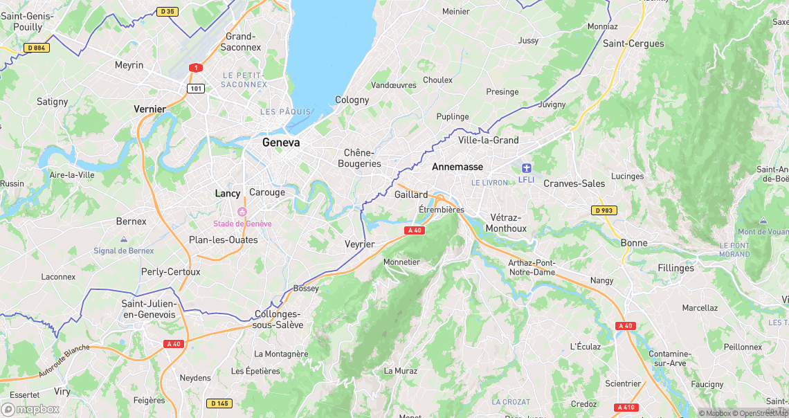 Localisation de la voiture à Gaillard