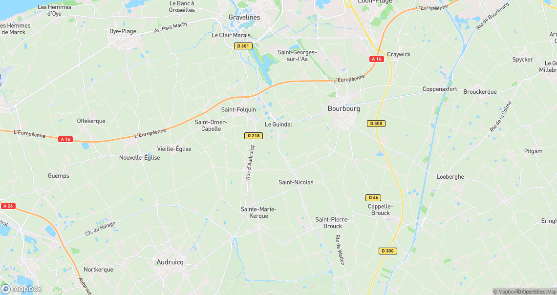 Localisation de la voiture à Bourbourg