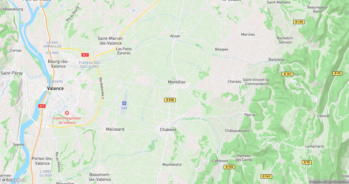 Localisation de la voiture à Montélier