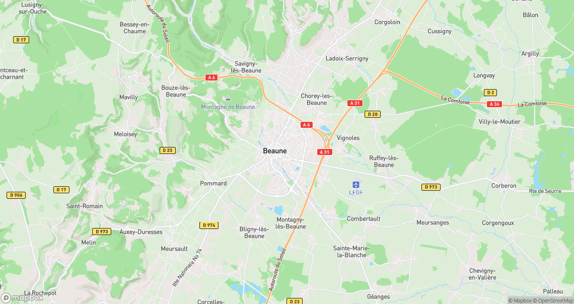 Localisation de la voiture à Beaune